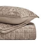 Luxury Velvet King Size Bedding Set, Natural Tan