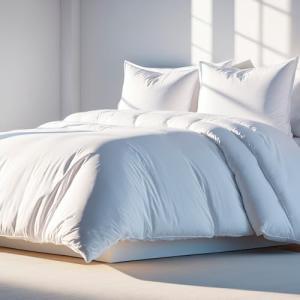 Classic White Queen Duvet Cover Set with Shams