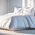 Classic White Queen Duvet Cover Set with Shams