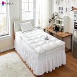 RIMELA Twin XL White Bed Skirt with Elastic