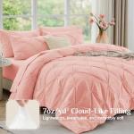 JOLLYVOGUE Queen 7-Piece Comforter Set - Pink