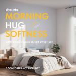 Classic White Queen Duvet Cover Set with Shams