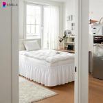 RIMELA Twin XL White Bed Skirt with Elastic