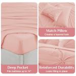 JOLLYVOGUE Queen 7-Piece Comforter Set - Pink