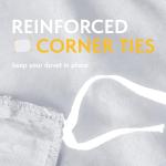 Classic White Queen Duvet Cover Set with Shams