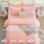 JOLLYVOGUE Queen 7-Piece Comforter Set - Pink