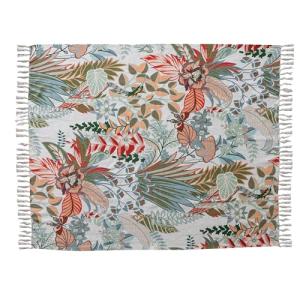 Bloomingville Multicolor Cotton Slub Throw Blanket