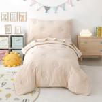 DreLunis Beige Floral Toddler Bedding Set