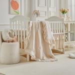 Pink Lace Ruffle Crib Bedding Set for Baby