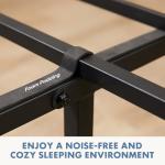 Rust Brown Bed Frame with Headboard, 800LBS Support