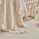 Pink Lace Ruffle Crib Bedding Set for Baby