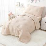 DreLunis Beige Floral Toddler Bedding Set