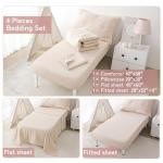 DreLunis Beige Floral Toddler Bedding Set