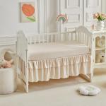 Pink Lace Ruffle Crib Bedding Set for Baby