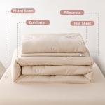 DreLunis Beige Floral Toddler Bedding Set