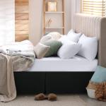 Utopia Bedding Queen Bed Skirt - Soft Quadruple Pleated Ruffle - Easy Fit with 16 Inch Tailored Drop - Hotel Quality, Shrinkage and Fade Resistant (Queen, Black)