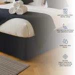 Utopia Bedding Queen Bed Skirt - Soft Quadruple Pleated Ruffle - Easy Fit with 16 Inch Tailored Drop - Hotel Quality, Shrinkage and Fade Resistant (Queen, Black)