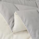 EMME King Comforter Set - 7-Piece Bed in a Bag for All Seaon, Ultra Soft Bedding Set with Comforter, Flat Sheet, Fitted Sheet, Pillowcase, Pillow Sham (Reversible-Grey & White, King/Cal. King)