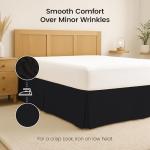 Utopia Bedding Queen Bed Skirt - Soft Quadruple Pleated Ruffle - Easy Fit with 16 Inch Tailored Drop - Hotel Quality, Shrinkage and Fade Resistant (Queen, Black)