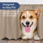 Wrap Around Dust Ruffle Bed Skirt - Cream - for King Size Beds with 15 Inch Drop - Easy Fit Elastic Strap - Adjustable Pleated Bedskirt w/Brushed Fabric - Wrinkle Free - for Women, Men, Kids & Teens