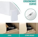 Vekkia Queen Bed Wedge Pillow for Headboard – High-Density Foam Fills Gaps (0-5.5") Between Mattress and Headboard, Wedge Pillow with Pockets for Phone & Remotes, Washable Cover(White)