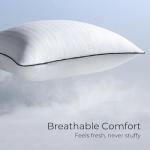 Phantoscope Synthetic Down Pillow Insert - 18x18 Down Alternative, Ultra Soft Large Square Throw Pillow with 100% Cotton for Couch Sham, Bed Sleeping (White, Set of 2)