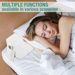 Vekkia Queen Bed Wedge Pillow for Headboard – High-Density Foam Fills Gaps (0-5.5") Between Mattress and Headboard, Wedge Pillow with Pockets for Phone & Remotes, Washable Cover(White)