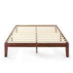 Mellow Naturalista Classic - 12 Inch Solid Wood Platform Bed with Wooden Slats, No Box Spring Needed, Easy Assembly, Queen, Espresso