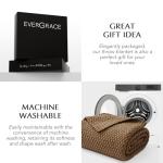 EVERGRACEHOME Chunky Chenille Knit Throw Blanket for Couch, Soft Luxurious Moss Stitch Blankets for Bed, Cozy Decorative Farmhouse Knitted Throws for Sofa, Camel Brown, 50" x 60"