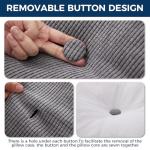 IASEAHK Headboard Pillow Queen, Triangle Pillows for Headboard, Head Board Backrest Wedge Pillow for Reading Sitting Working, Daybed Pillows with Removable Cover for Bed Dorm Sofa, Dark Grey