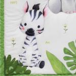 FIGEPO Baby Crib Bedding Set Safari Neutral Crib Nursery Comforter Bed Sets Decor with Fitted Crib Sheet, Comforter and Bed Skirt for Unisex Boys Girls (Safari)