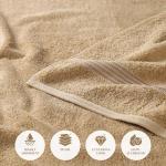 Superior Egyptian Cotton 6-Piece Towel Set, Bathroom Essentials, Towels For Bathroom, Apartment, Airbnb, Guest Bath, Face, Hand, Bath Towels, Washcloths, Absorbent, Fast Drying, Toast