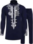 Men african attire thobe kurta african dresses kaftan for men egyptian suit 2 piece african mens outfit african suits 2 piece set nigeria attire Men’s African 2-Piece Set African-inspired suit 2026