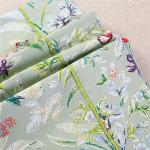 URBONUR 100% Cotton Pillowcases Set of 2 Queen Size Floral Printed Butterfly Pillow Cases Soft Breathable Cooling Pillowcase Decorative Pillow Cover (Queen, 20x30 Inches, Green Flowers)