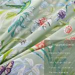 URBONUR 100% Cotton Pillowcases Set of 2 Queen Size Floral Printed Butterfly Pillow Cases Soft Breathable Cooling Pillowcase Decorative Pillow Cover (Queen, 20x30 Inches, Green Flowers)