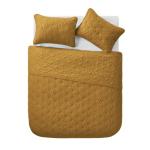 VCNY Home Kaleidoscope Pattern 3 Piece Quilt Set, Full Queen, Gold