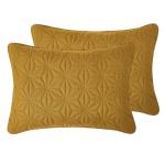 VCNY Home Kaleidoscope Pattern 3 Piece Quilt Set, Full Queen, Gold