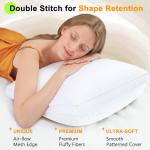 AIAEL 18x18 Pillow Inserts Set of 2, Down Alternative Throw Pillow Inserts with 100% Cotton Cover, Machine Washable Reading Pillows, Decorative Pillows for Bed, Sofa, and Couch