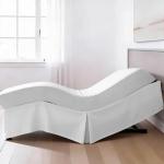 Bed Maker’s Never Lift Your Mattress Bed Skirt for Adjustable Beds, Split Corners, 15 Inch Drop Length, King, White