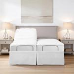 Bed Maker’s Never Lift Your Mattress Bed Skirt for Adjustable Beds, Split Corners, 15 Inch Drop Length, King, White