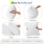 AIAEL 18x18 Pillow Inserts Set of 2, Down Alternative Throw Pillow Inserts with 100% Cotton Cover, Machine Washable Reading Pillows, Decorative Pillows for Bed, Sofa, and Couch
