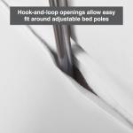 Bed Maker’s Never Lift Your Mattress Bed Skirt for Adjustable Beds, Split Corners, 15 Inch Drop Length, King, White