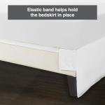 Bed Maker’s Never Lift Your Mattress Bed Skirt for Adjustable Beds, Split Corners, 15 Inch Drop Length, King, White
