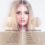 Gabire Mulberry Silk Pillow Cases Set of 2, Both Sides Real Silk Pillowcase for Hair and Skin Prevent Acne Pillowcase Organic Silk Pillowcase 2 Pack with Hidden Zipper, Black, Standard (20"×26")