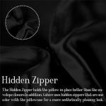 Gabire Mulberry Silk Pillow Cases Set of 2, Both Sides Real Silk Pillowcase for Hair and Skin Prevent Acne Pillowcase Organic Silk Pillowcase 2 Pack with Hidden Zipper, Black, Standard (20"×26")