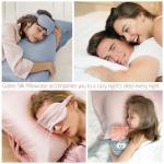 Gabire Mulberry Silk Pillow Cases Set of 2, Both Sides Real Silk Pillowcase for Hair and Skin Prevent Acne Pillowcase Organic Silk Pillowcase 2 Pack with Hidden Zipper, Black, Standard (20"×26")