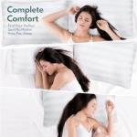 HEYCUZI Queen Size Bed Pillows Set of 2 - Breathable Premium Down Alternative Pillows for Side, Back, and Stomach Sleepers Fluffy Hotel Quality Soft Microfiber Fill Skin-Friendly