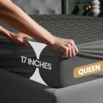 Utopia Bedding Waterproof Mattress Protector Queen Size (Gray), Premium 3D Air Soft Fabric Mattress Cover, Fits 17 Inches Deep, Breathable, Fitted Style with Stretchable Pockets