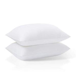 Acanva Basic Bed Pillow Soft Rest Cushion Stuffer for Sleeping, Queen, White 2 Count