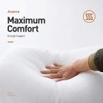 Acanva Basic Bed Pillow Soft Rest Cushion Stuffer for Sleeping, Queen, White 2 Count